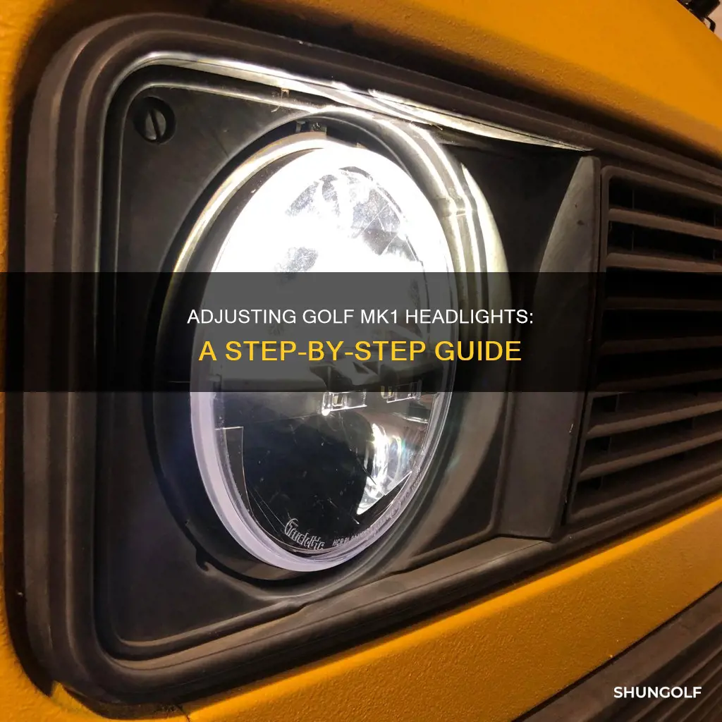 how to adjust golf mk1 headlights