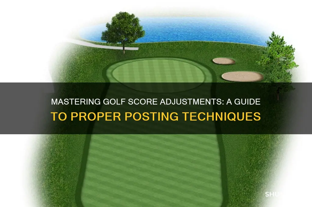 how to adjust golf score for posting