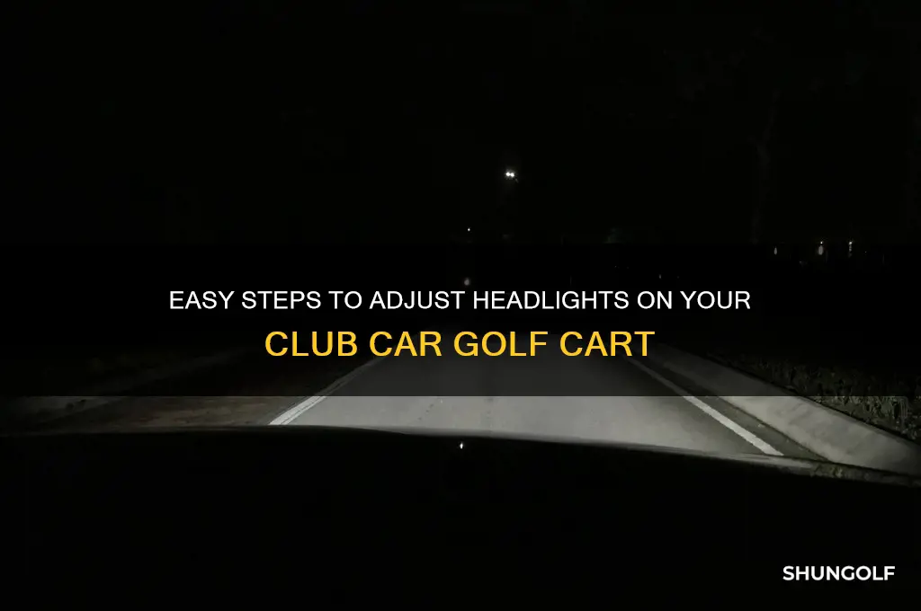 how to adjust headlights on a club cart golf cart
