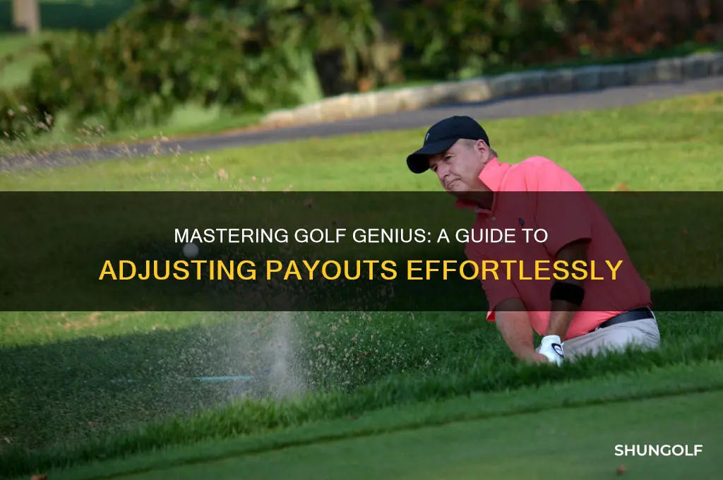 how to adjust payouts in golf genius