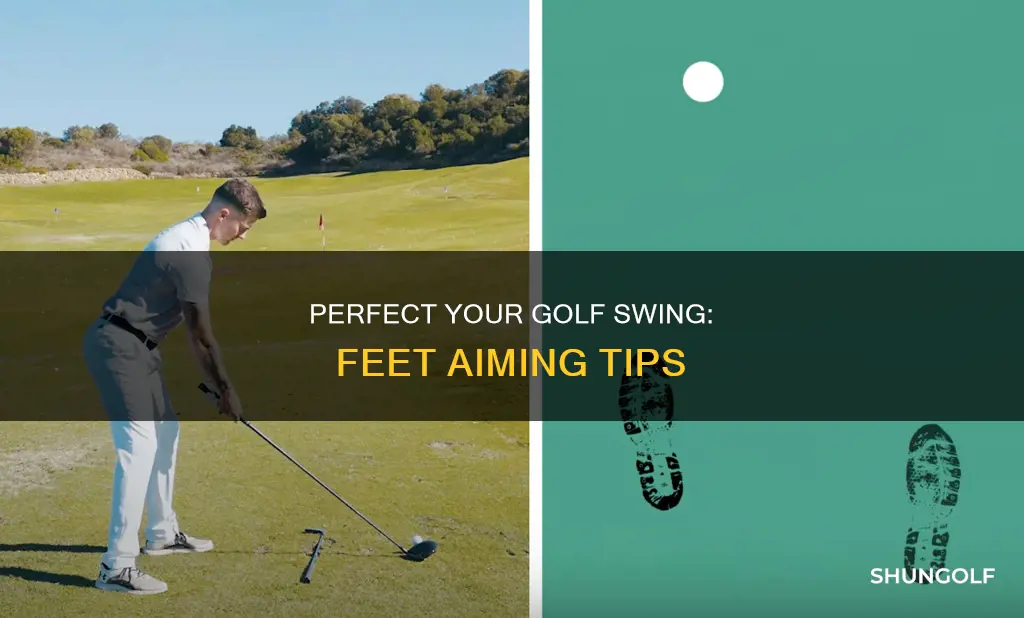 how to aim feet in golf