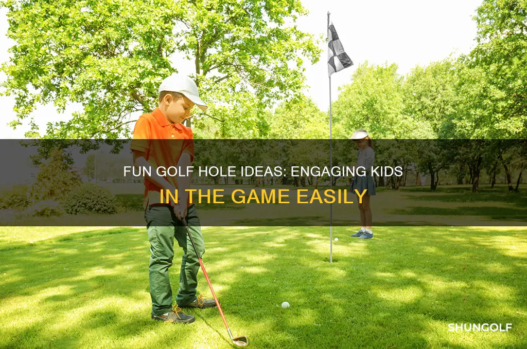 how to ake holes for kids to play golf