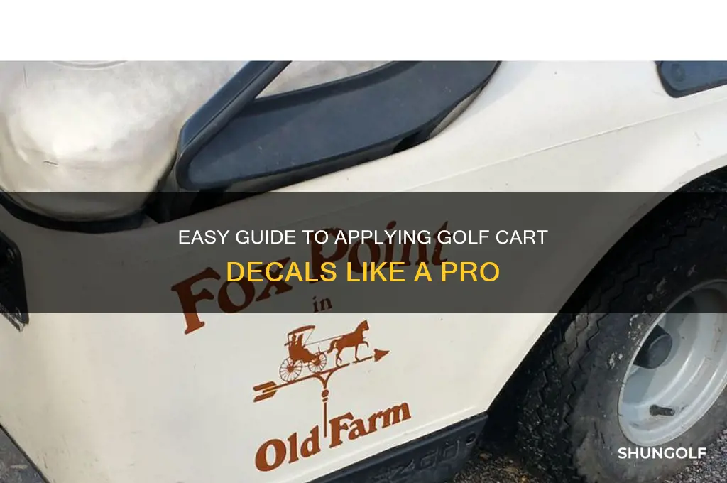 how to apply golf cart decals