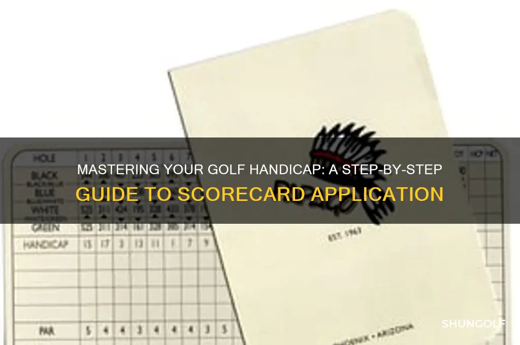 how to apply golf handicap to scorecard