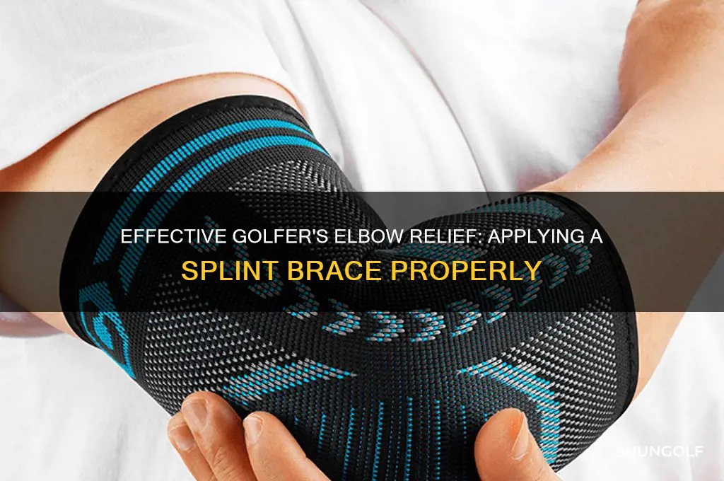 how to apply golfer elbow splint brace