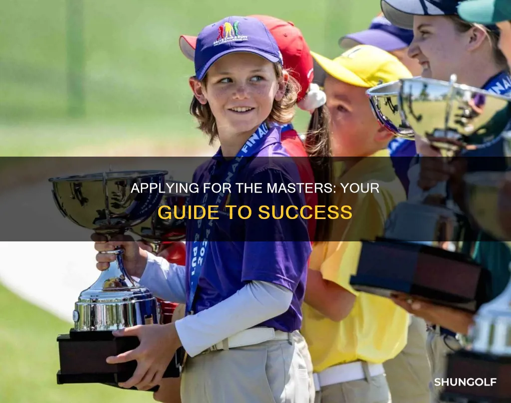 how to apply masters golf