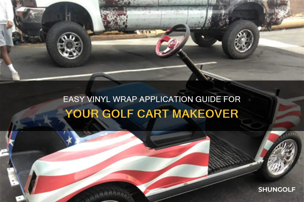 how to apply vinyl wrap to a golf cart