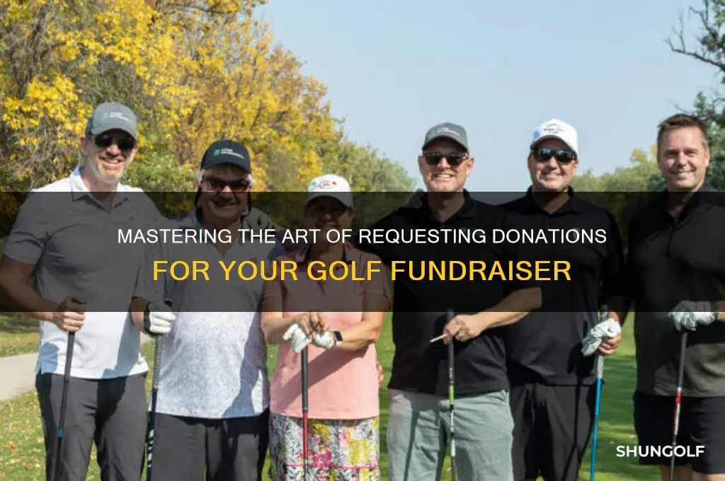 how to ask for donations for golf event