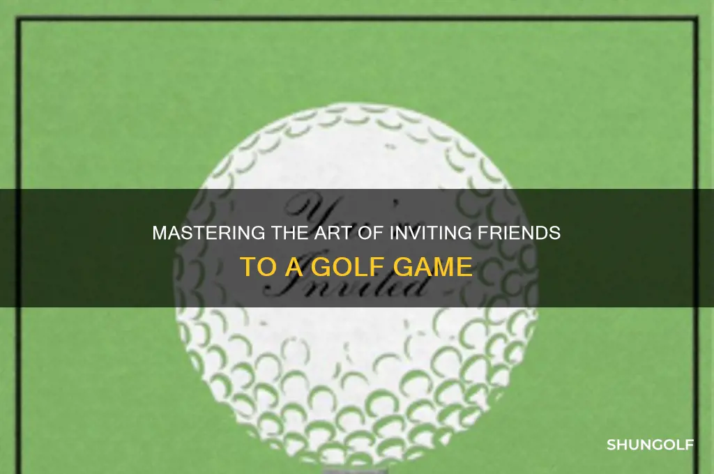 how to ask someone to play golf