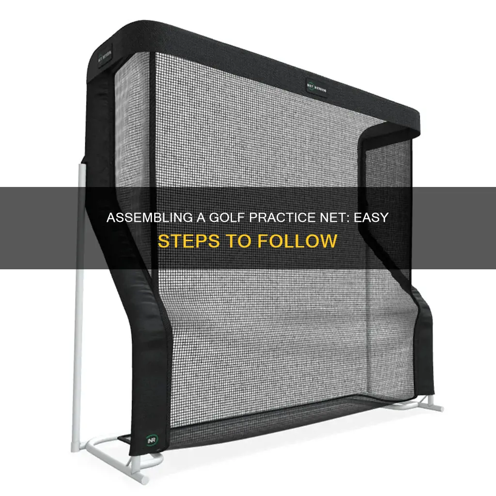 how to assemble golf practice net