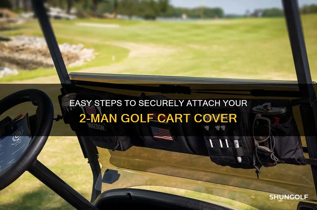 how to attach a 2 man golf cart cover