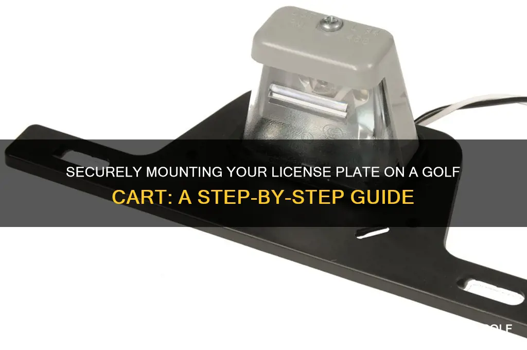 how to attach a license plate to a golf cart
