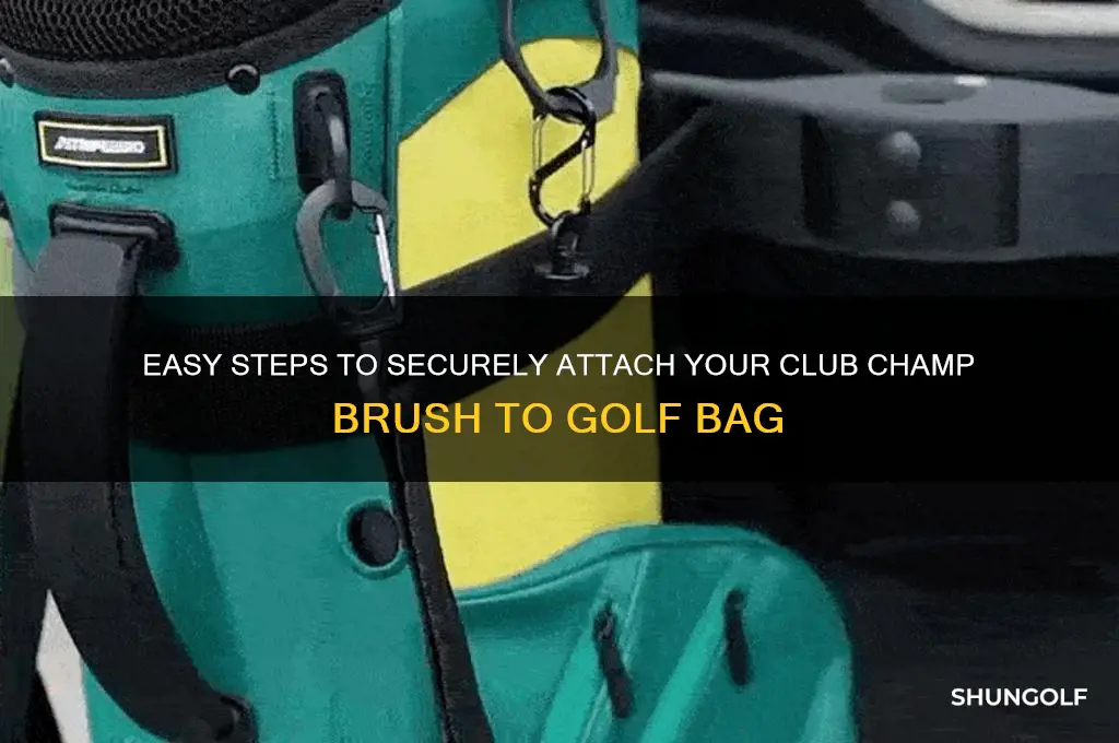 how to attach club champ brush to golf bag