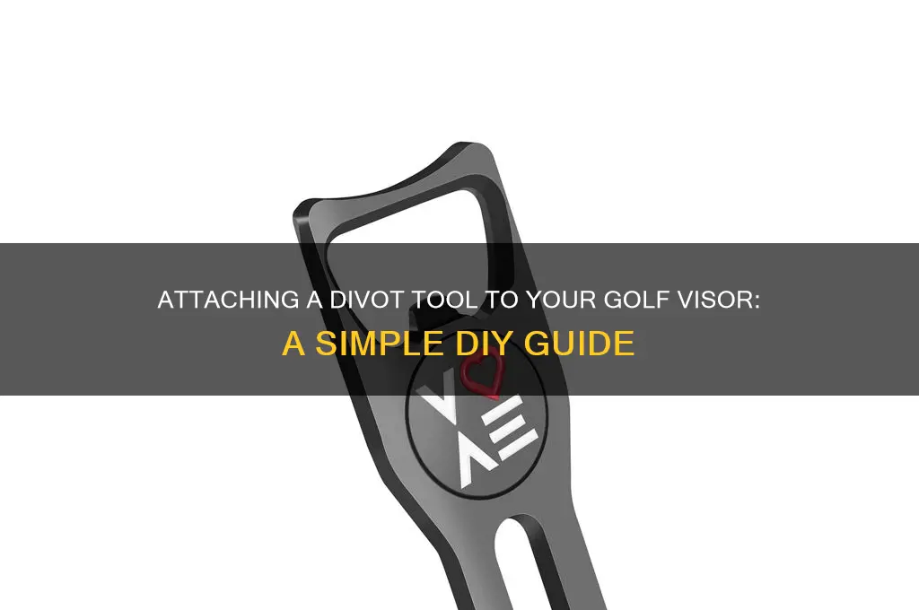 how to attach divot to golf visor