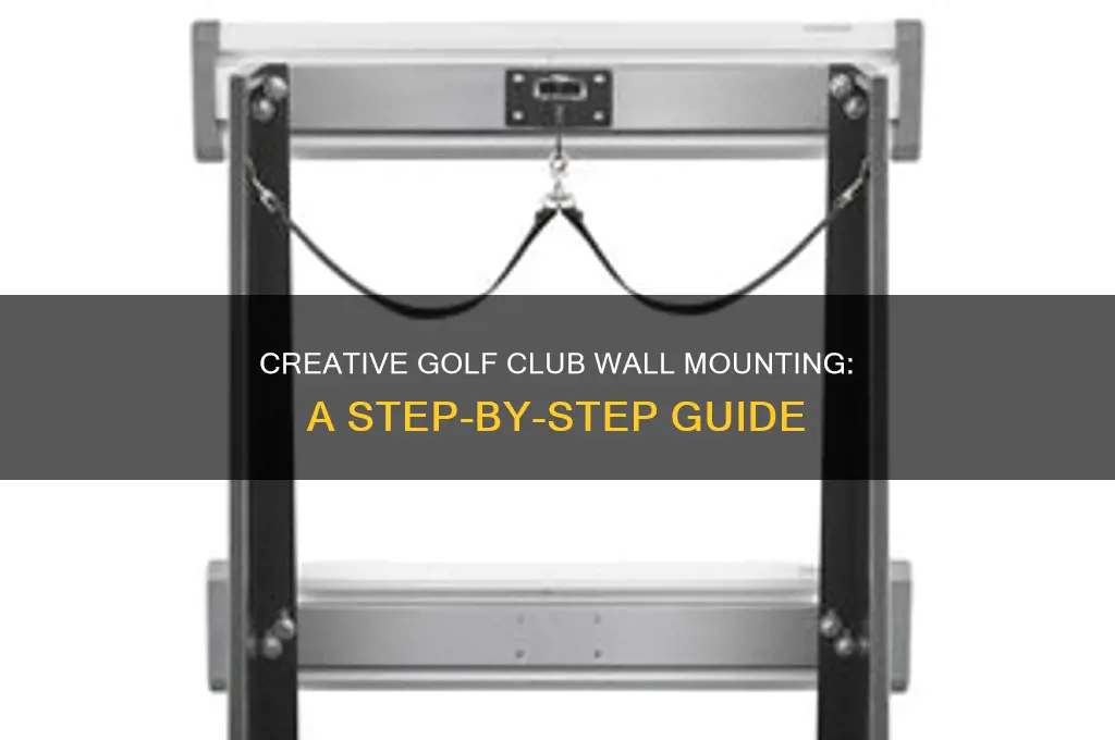 how to attach golf clubs to wall