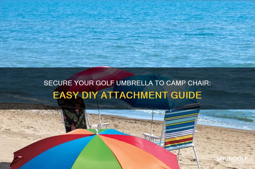 how to attach golf umbrella to camp chair