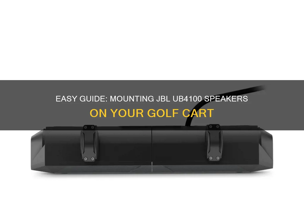 how to attach jbl ub4100 to golf cart