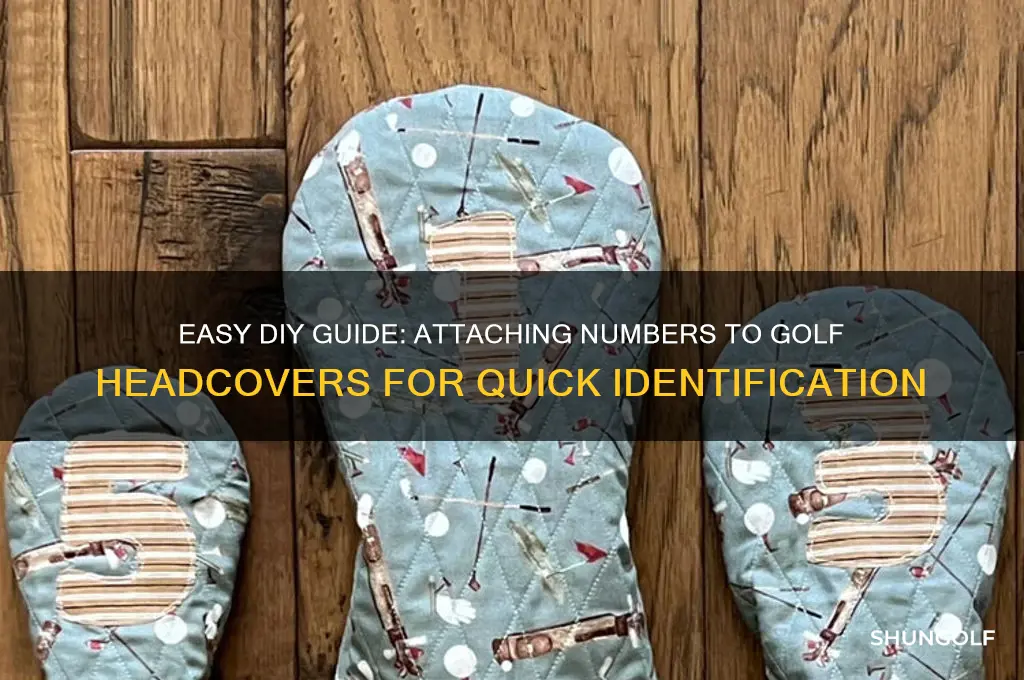how to attach number to golf headcovers