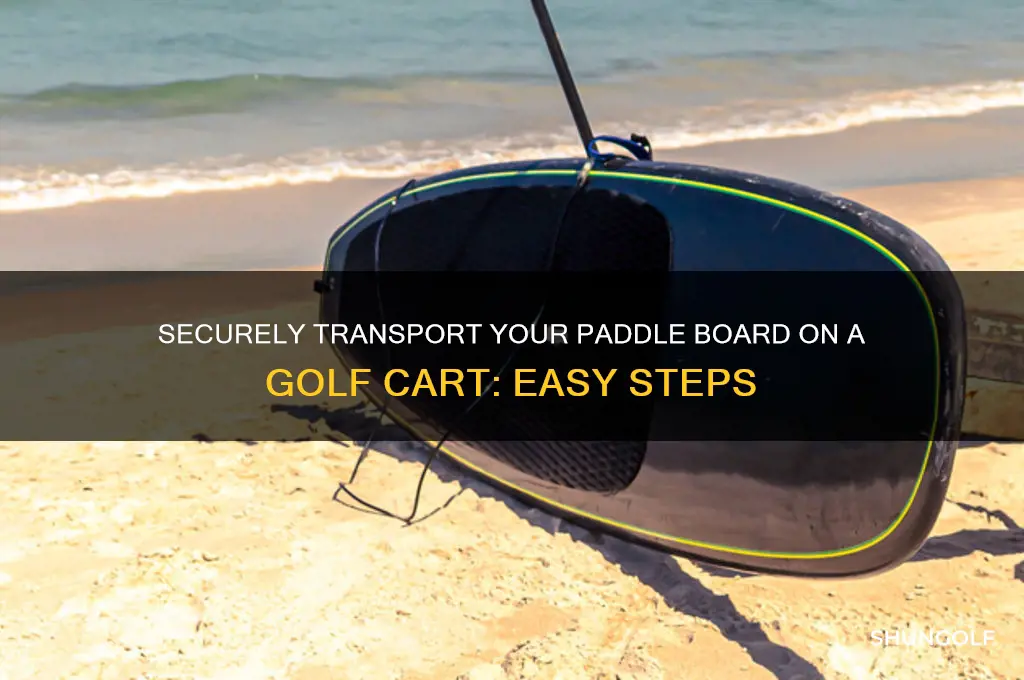 how to attach paddle board to golf cart