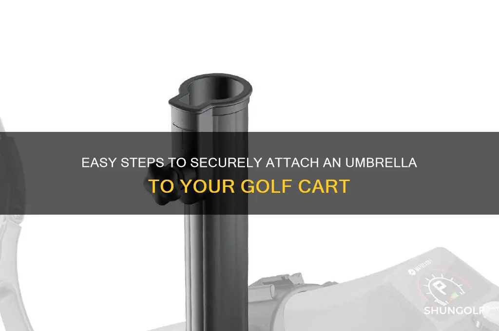 how to attach umbrella to golf cart