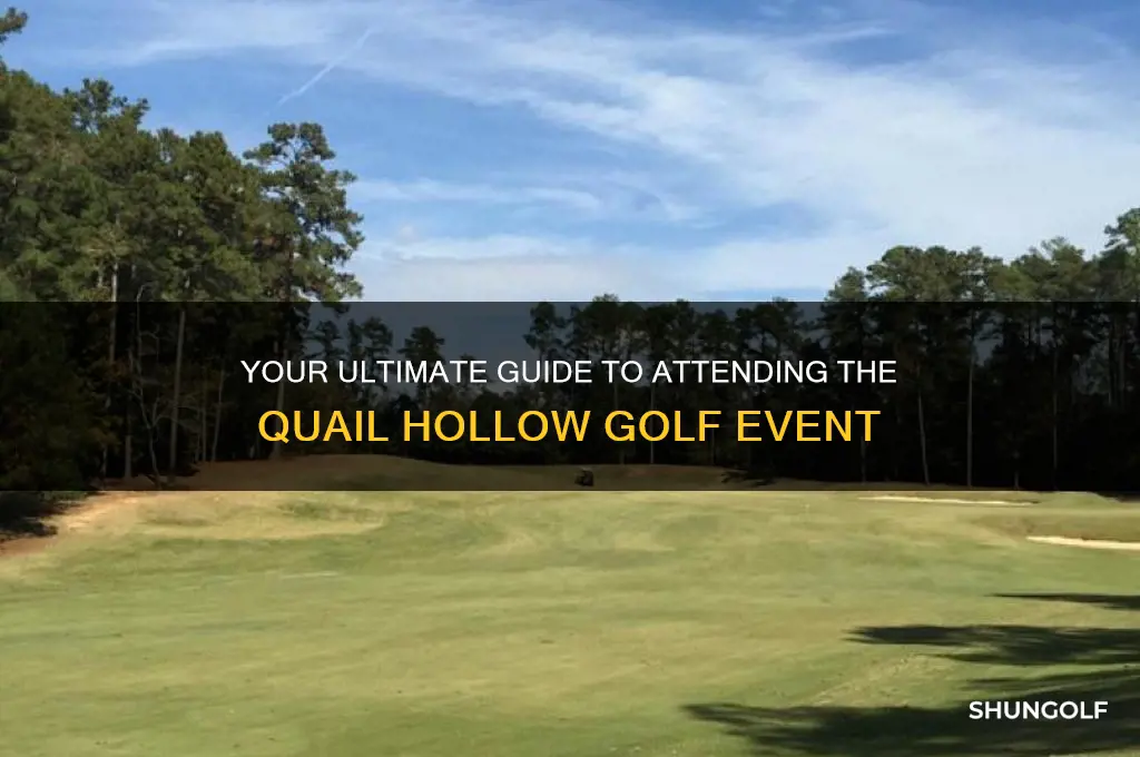 how to attend quail hollow golf event
