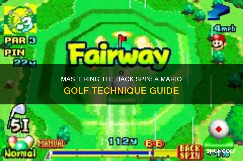 how to back spin in mario golf
