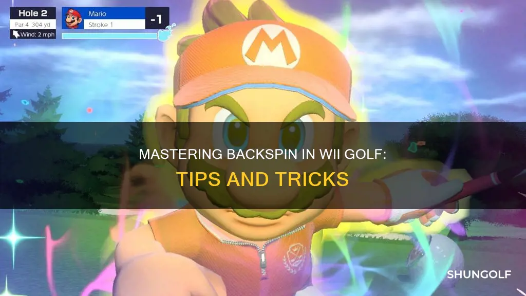 how to backspin in wii golf