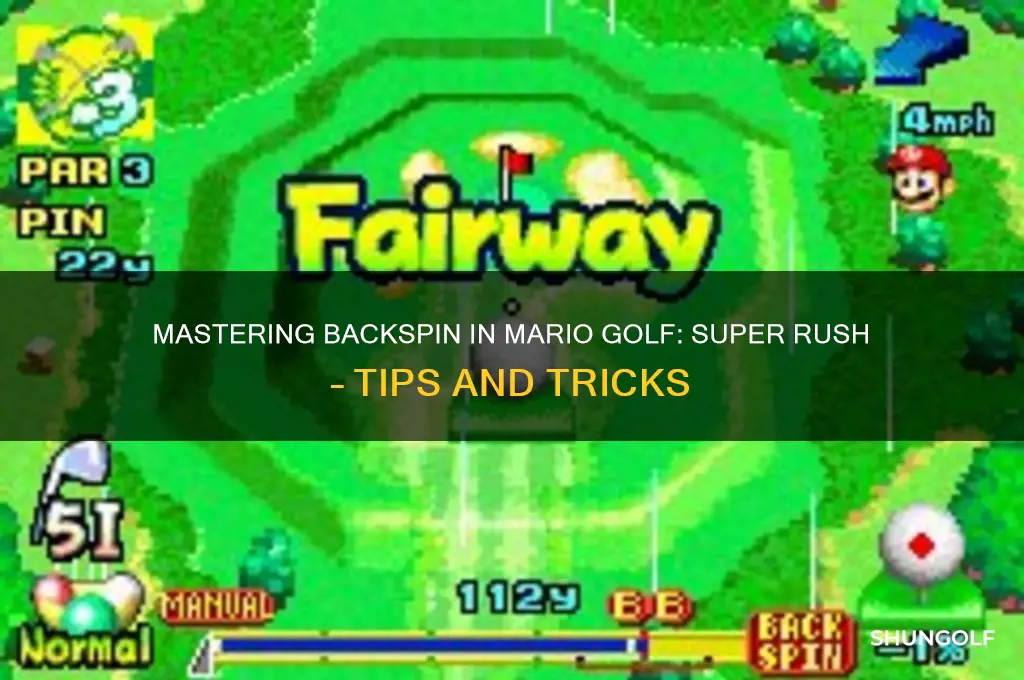 how to backspin mario golf super rush