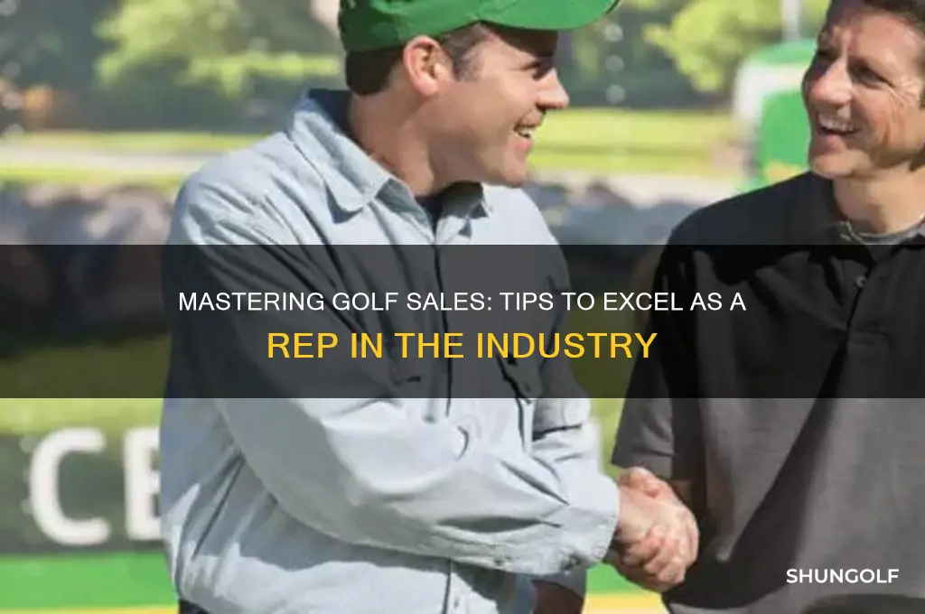 how to be a golf sales rep