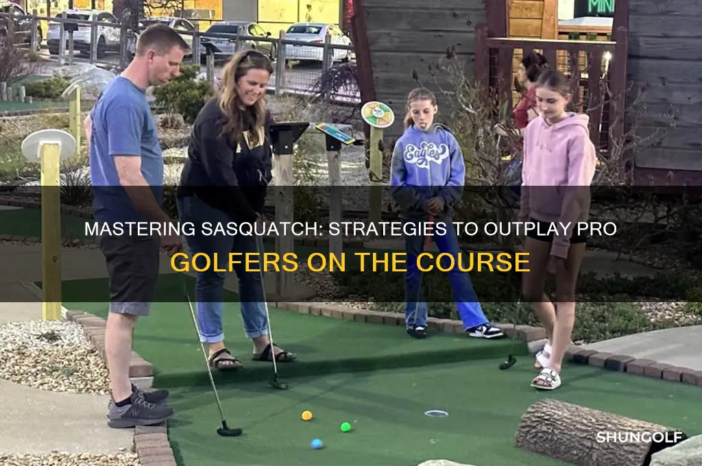 how to beat the pro golfer in sasquatch