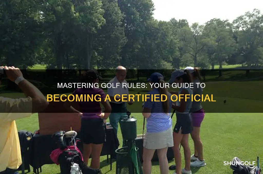 how to become a certified golf rules official