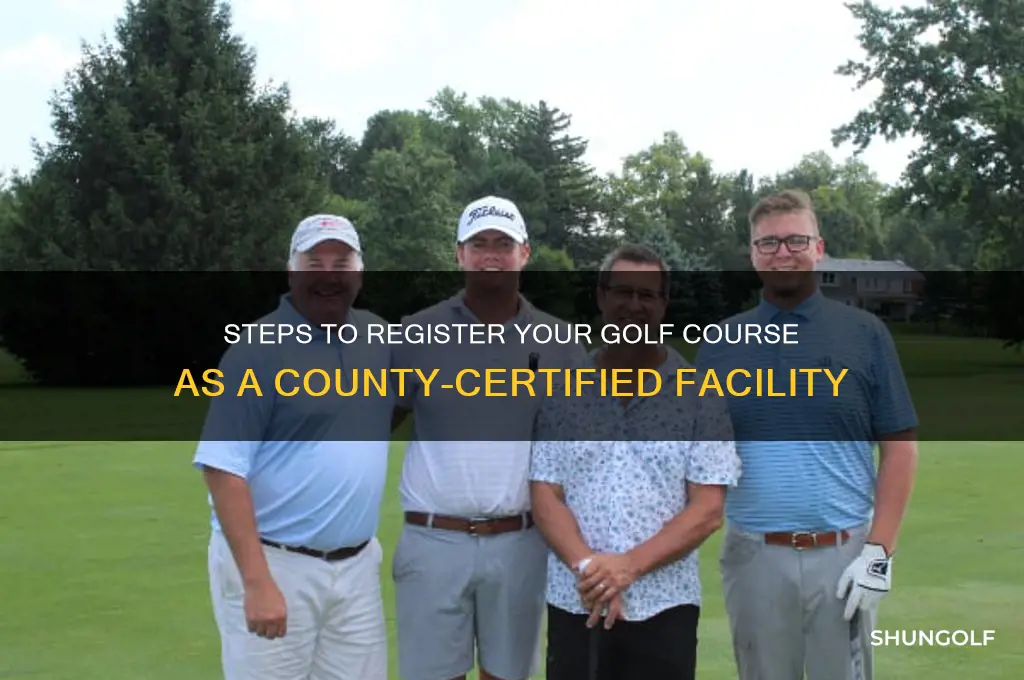 how to become a county registered golf