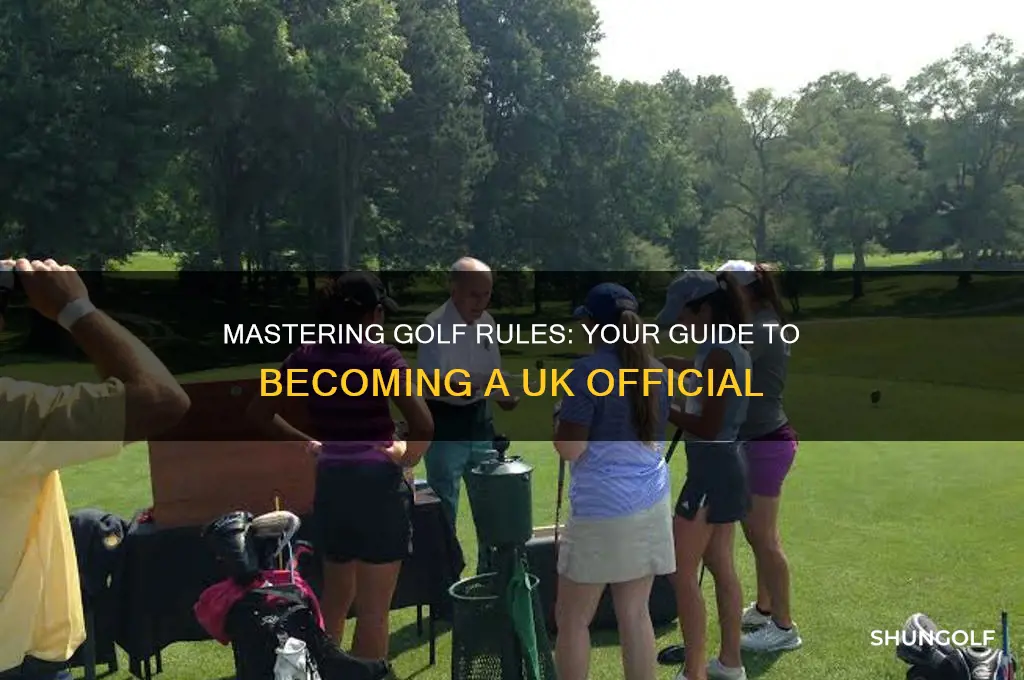how to become a golf rules official uk
