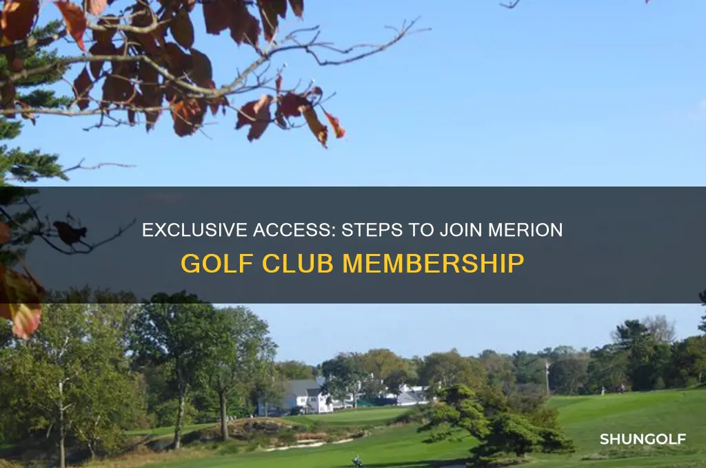 how to become a member at merion golf club