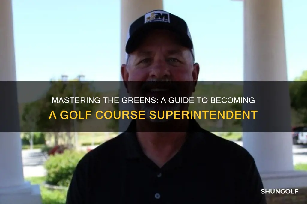 how to become a superintendent of a golf course