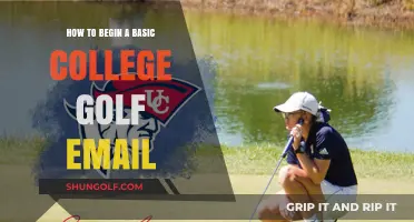 Crafting Your First College Golf Email: Tips for a Strong Start