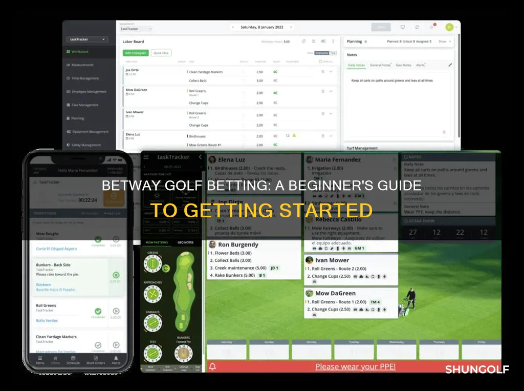 how to bet golf on betway