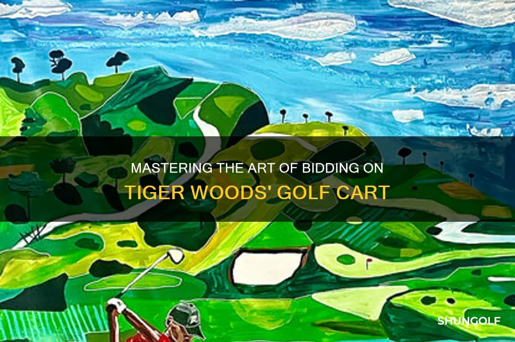 how to bid on tiger woods golf cart