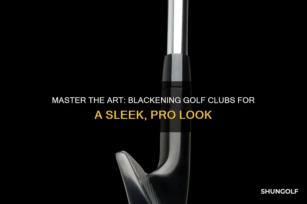 how to blacken golf clubs