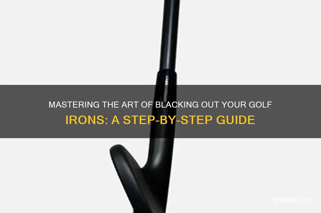 how to blackout golf irons