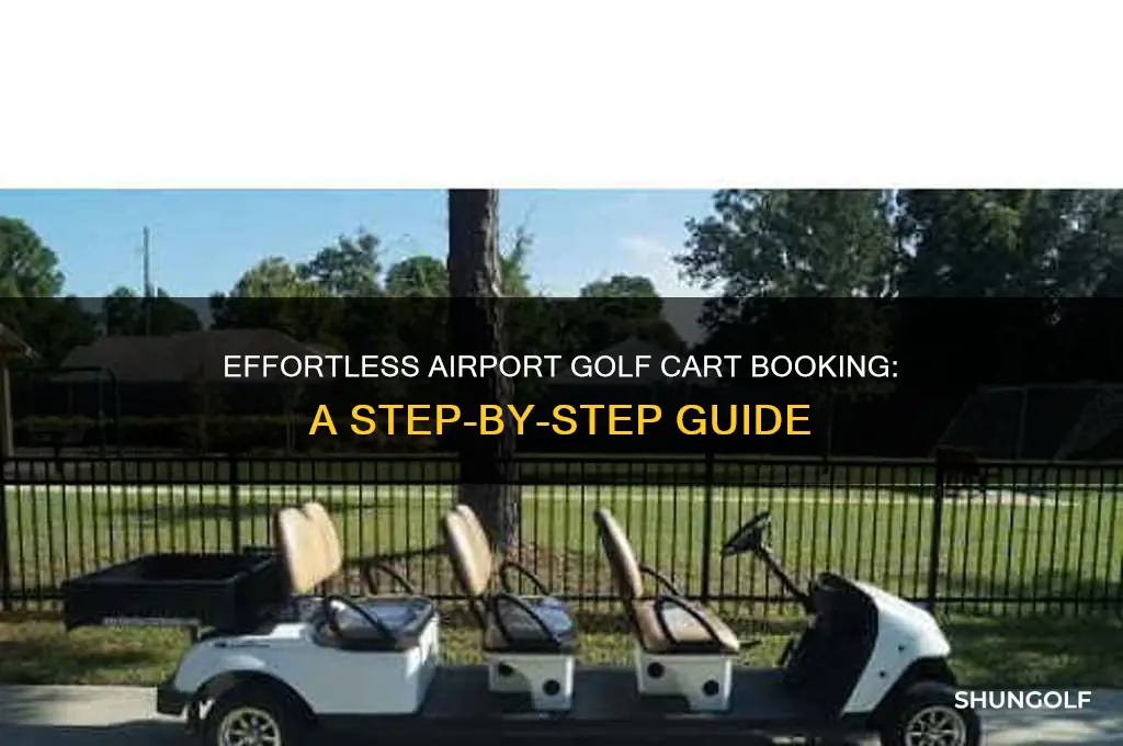 how to book golf cart at airport