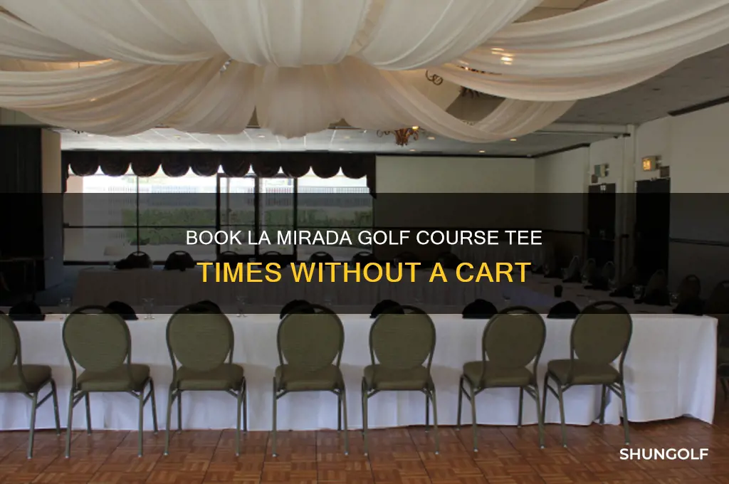 how to book la mirada golf course without cart