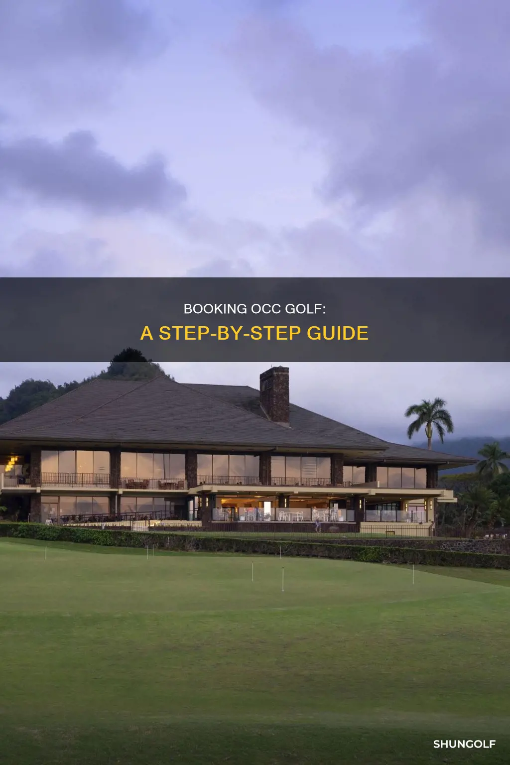 how to book occ golf
