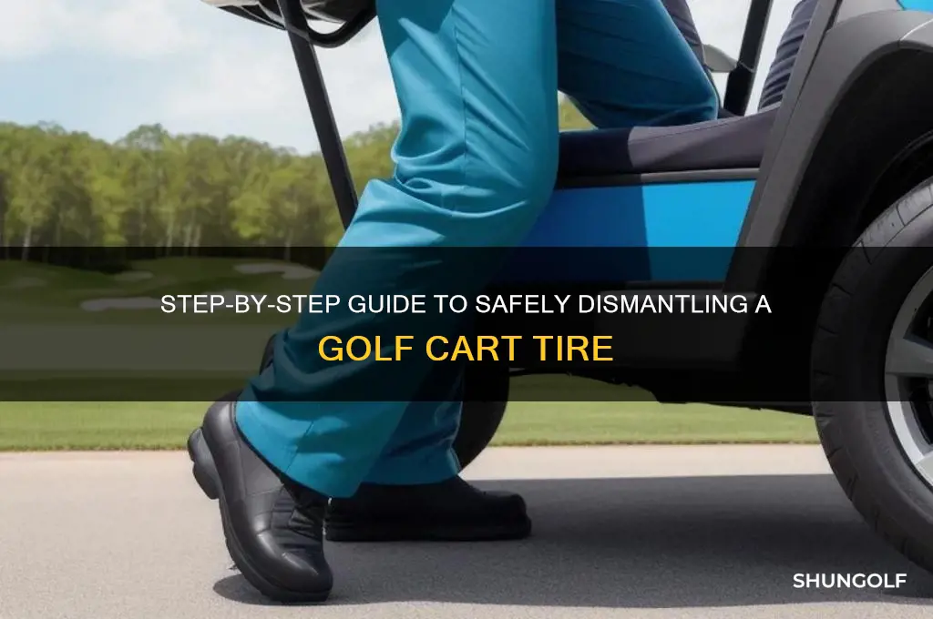 how to break down a golf cart tire