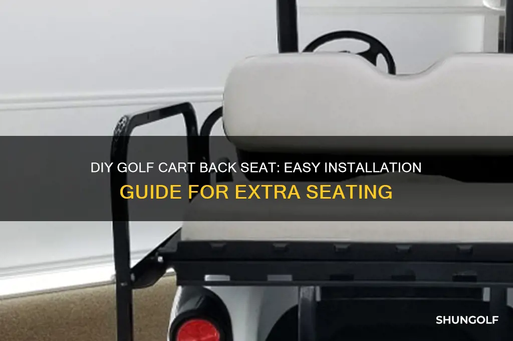how to build a golf cart back seat