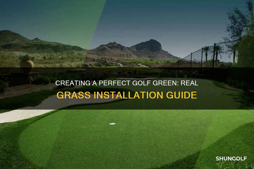 how to build a golf green with real grass