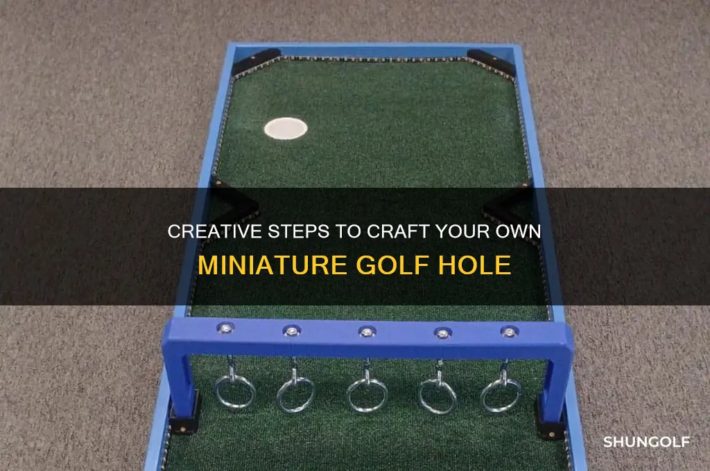 how to build a miniature golf hole