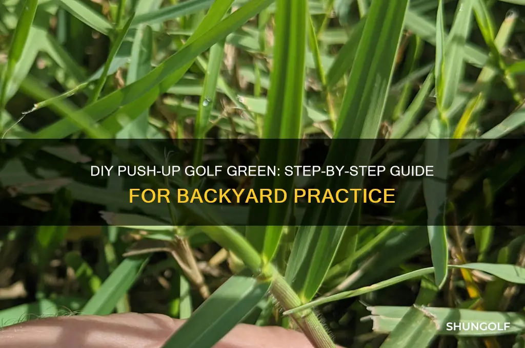 how to build a push up golf green