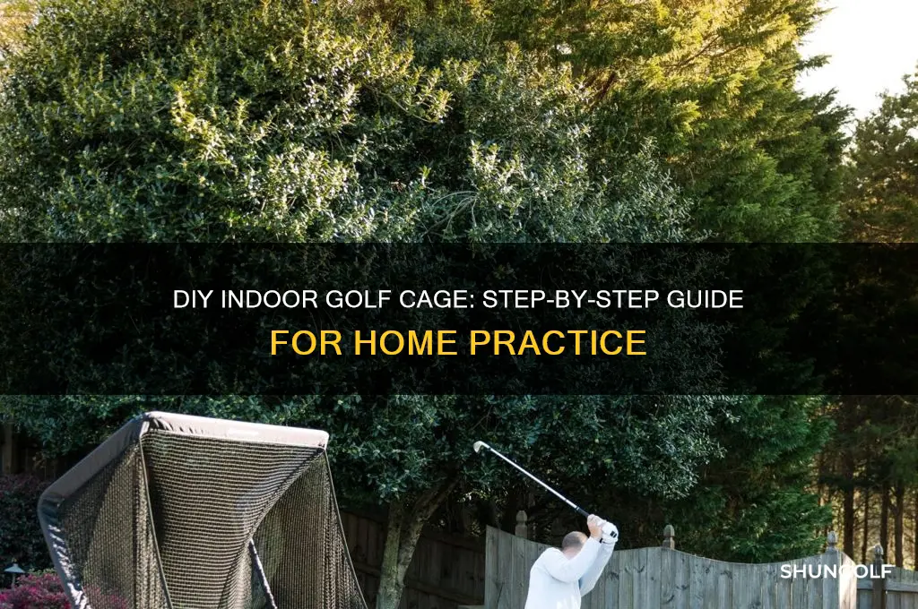 how to build an indoor golf cage