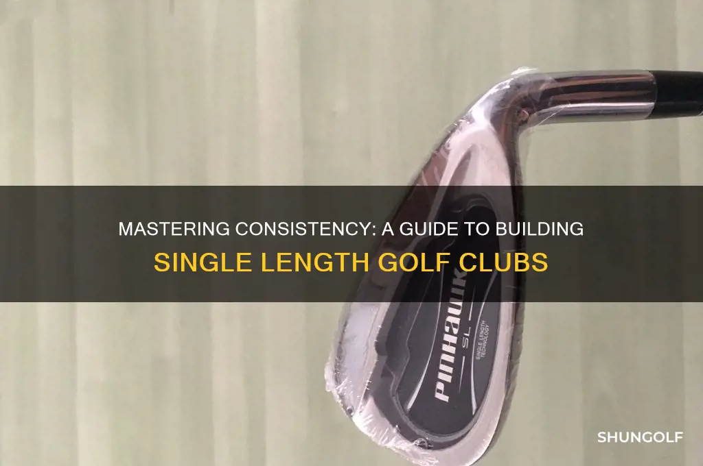 how to build single length golf clubs